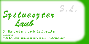 szilveszter laub business card